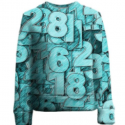 Детский 3D свитшот Turquoise numbers