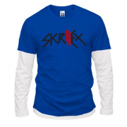 Лонгслив комби с логотипом "Skrillex"
