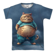 3D футболка Кот пузатик
