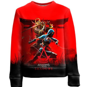 Детский 3D свитшот Assassin's Creed - Shadows (red)