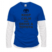 Лонгслив комби  Keep calm and drive a Toyota