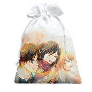 3D Подарочный мешочек Eren, Mikasa, Armin - AoT