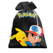 3D Подарочный мешочек Эш и Пикачу - Pokemon