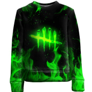 Детский 3D свитшот Dead by Daylight green logo