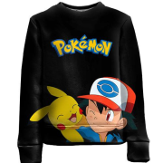 Детский 3D свитшот Эш и Пикачу - Pokemon