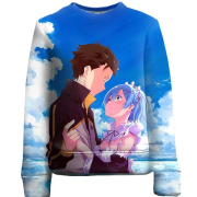 Детский 3D свитшот Субару и Рем - Re:Zero