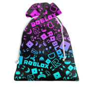 3D Подарочный мешочек ROBLOX neon logo pattern