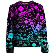 Детский 3D свитшот ROBLOX neon logo pattern