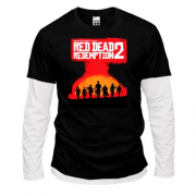Комбинированный лонгслив с постером к Red Dead Redemption 2