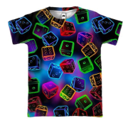 3D футболка Яркие игральные кости