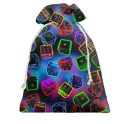 3D Подарочный мешочек Яркие игральные кости