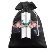 3D Подарочный мешочек BTS с цветами