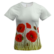 Жіноча 3D футболка з маками