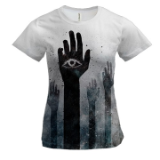 Женская 3D футболка с всевидящим оком