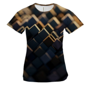 Женская 3D футболка с кубами
