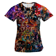 Жіноча 3D футболка з героями коміксів