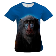 Женская 3D футболка с обезьяной-шаманом (Король лев)