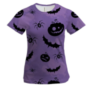 Жіноча 3D футболка Halloween theme