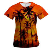 Женская 3D футболка Закат в Тайланде