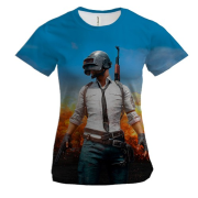 Женская 3D футболка PlayerUnknowns Battlegrounds PUBG