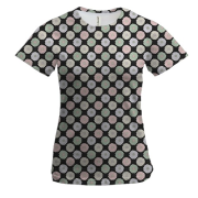 Жіноча 3D футболка з білими квітами