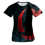 Жіноча 3D футболка з темним Наруто
