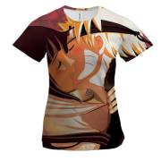 Женская 3D футболка с влюбленным Наруто