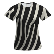 Женская 3D футболка с кожей зебры