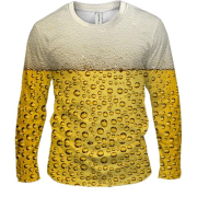 Чоловічий 3D лонгслів "Келих пива"