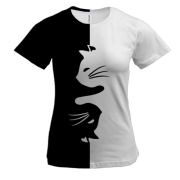 Жіноча 3D футболка "Ін Янь Мяу"