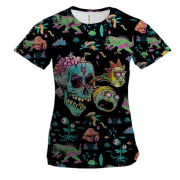 Жіноча 3D футболка з Рик и Морти