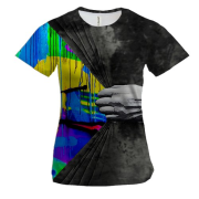 Женская 3D футболка Добавляем красок