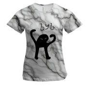 Жіноча 3D футболка ЪУЪ кіт