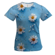 Женская 3D футболка Ромашки (АРТ)