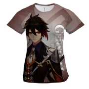 Жіноча 3D футболка Genshin Impact - ЧЖУН ЛІ