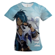 Женская 3D футболка GENSHIN IMPACT, КЭЙА