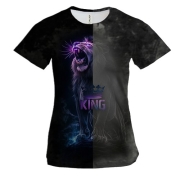 Жіноча 3D футболка з левом - King