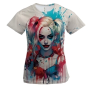 Женская 3D футболка Харли Квинн (2)
