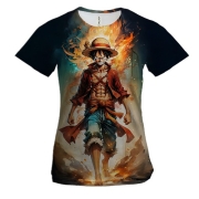 Женская 3D футболка Луффи - One Piece (2)