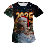 Жіноча 3D футболка Зміїний Новий Рік