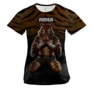 Женская 3D футболка Тигр MMA