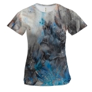 Жіноча 3D футболка Квіткова абстракція (2)
