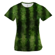 Женская 3D футболка "Кожура арбуза"