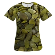 Жіноча 3D футболка з гарбузовим насінням (2)