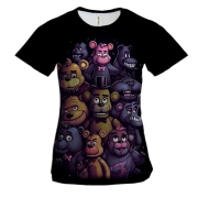 Жіноча 3D футболка Милі аніматроніки - Five Nights at Freddy