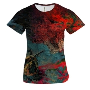 Жіноча 3D футболка Sekiro: Shadows Die Twice - Самурай проти дракона