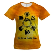 Женская 3D футболка символы "7 Смертных Грехов"
