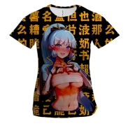 Женская 3D футболка Kamisato Aika - Genshin Impact