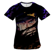 Женская 3D футболка Лицо Джотаро - JOJO`S BIZARRE ADVENTURE