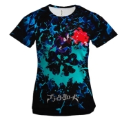 Женская 3D футболка Аста - Черный Клевер